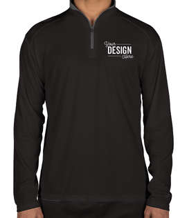 Badger Contrast Quarter Zip Performance Shirt - Color: Black / Graphite