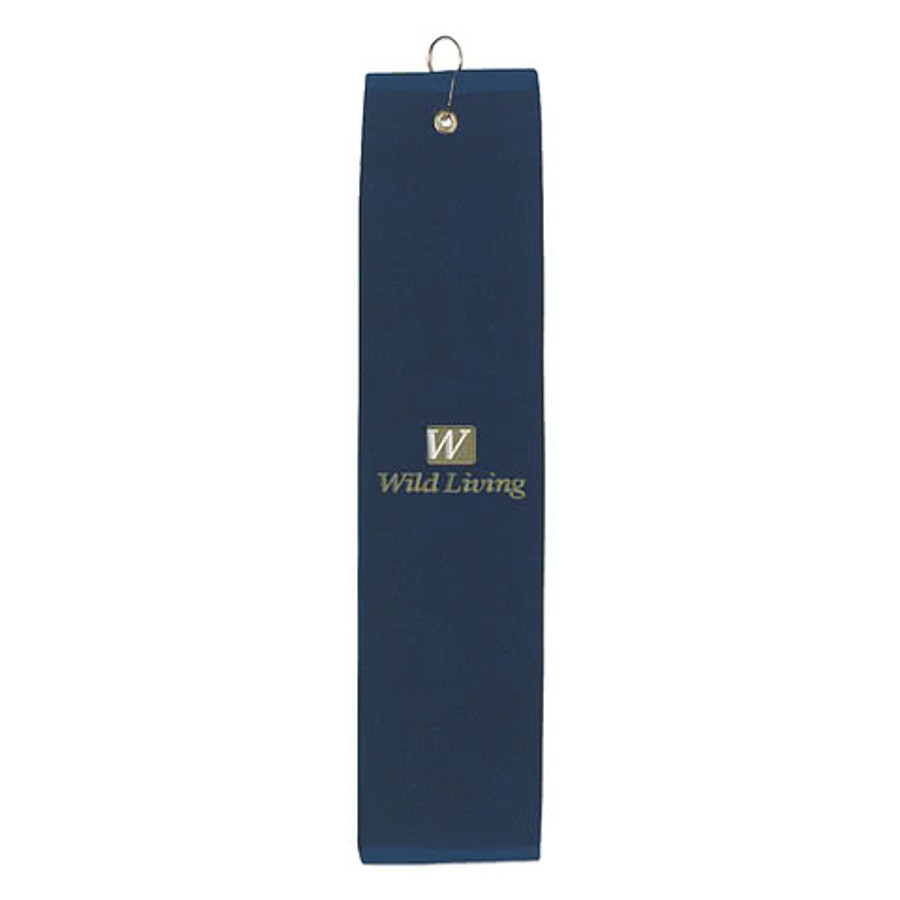 Folded Golf Towel in Black