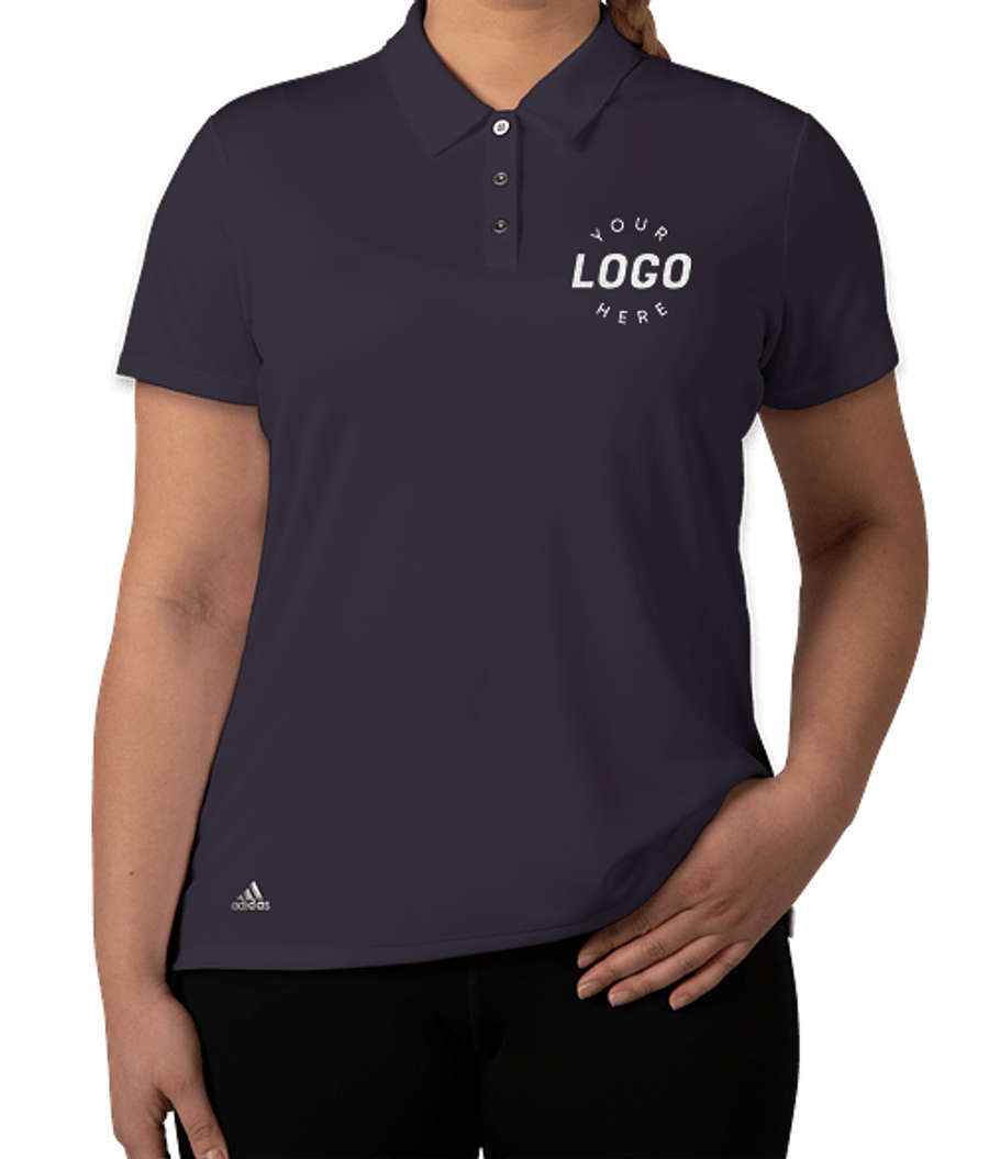 Adidas Women's Performance Polo - Embroidered in Navy