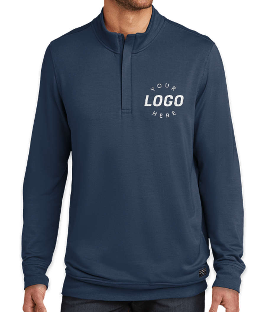 TravisMathew Newport Quarter Zip Sweatshirt in Blue Nights