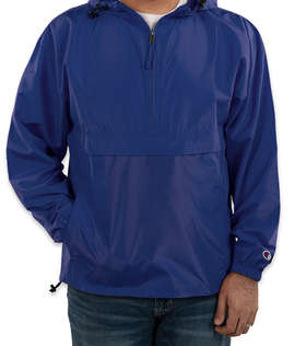 Champion Packable Half Zip Windbreaker Jacket - Color: Royal Blue