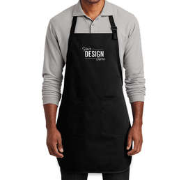 Port Authority Two-Pocket Full Length Apron - Color: Black