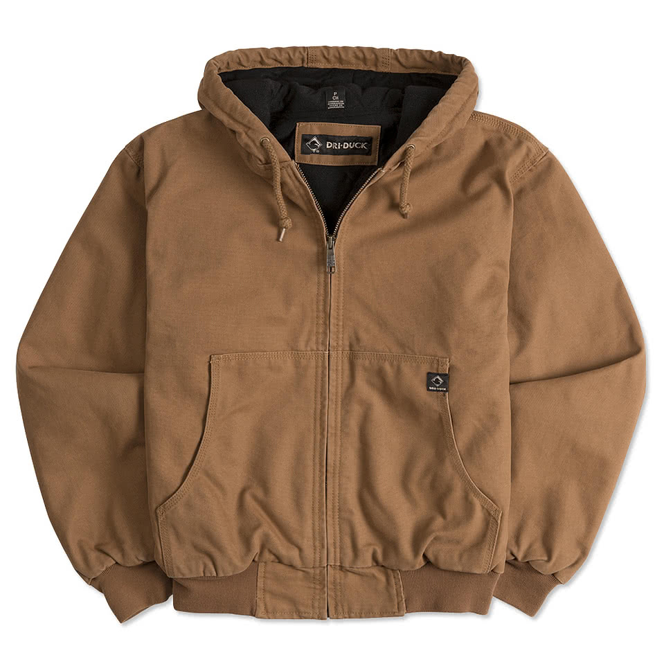Custom Dri Duck Cheyenne Hooded Boulder Cloth Work Jacket