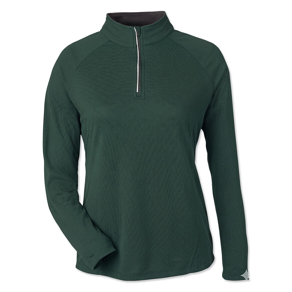 Custom Core 365 Women's Origin Pique Quarter Zip Performance Shirt