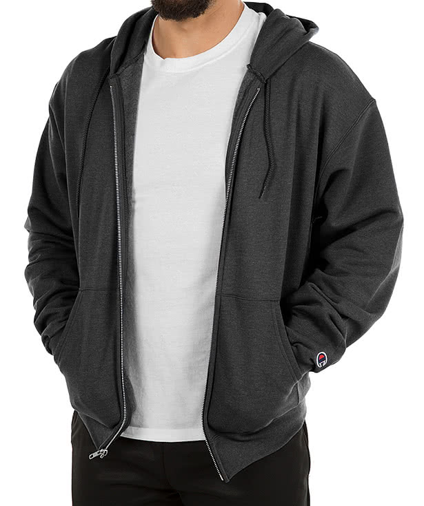 Embroidered Champion Powerblend Midweight Zip Hoodie