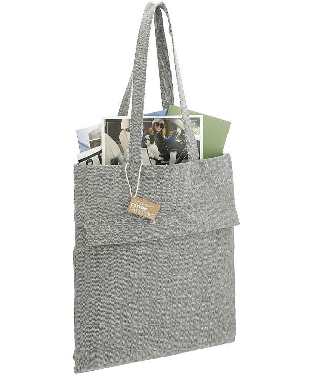 Recycled Cotton Herringbone Tote Bag
