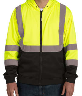 Kishigo Class 3 Hi-Vis Hooded Full Zip Sweatshirt