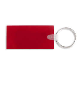 Rectangle PVC Keychain - Color: Translucent Red