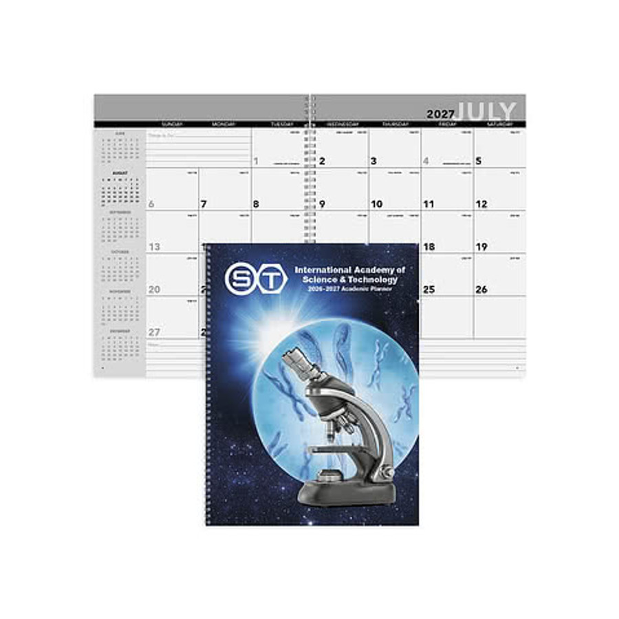 Full Color Academic Year Desk Planner in White