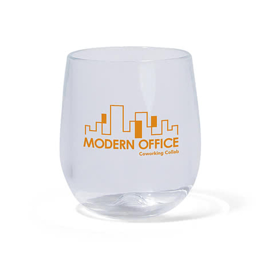 Silipint 12 oz. Clear Stemless Wine Glass in Clear