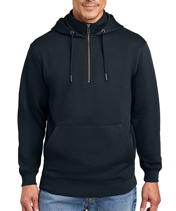 Corner Stone Tough Fleece Hooded Quarter Zip Sweatshirt