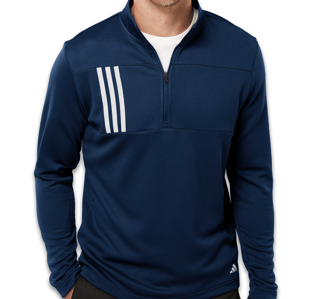 Adidas 3-Stripes Double Knit Quarter Zip Sweatshirt-default