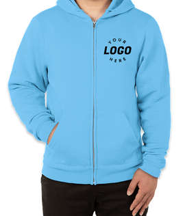 Soffe Classic Zip Hoodie - Color: Light Blue