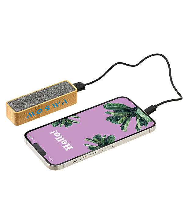 2,000 mAh Mini Bamboo Portable Power Bank