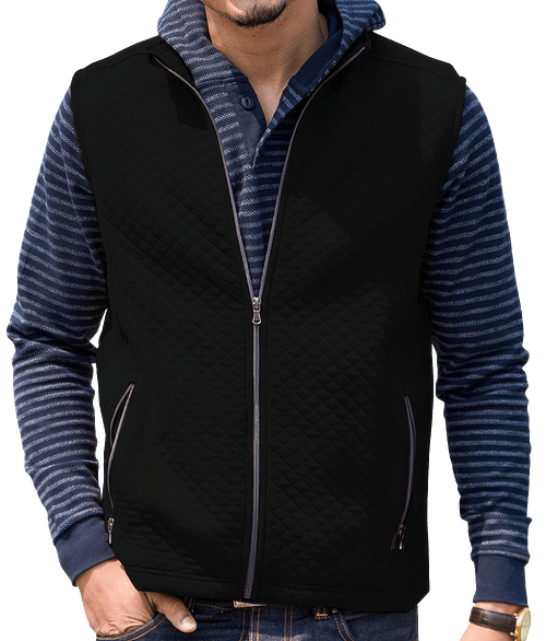 Vantage Mesa Diamond Quilted Vest in Black
