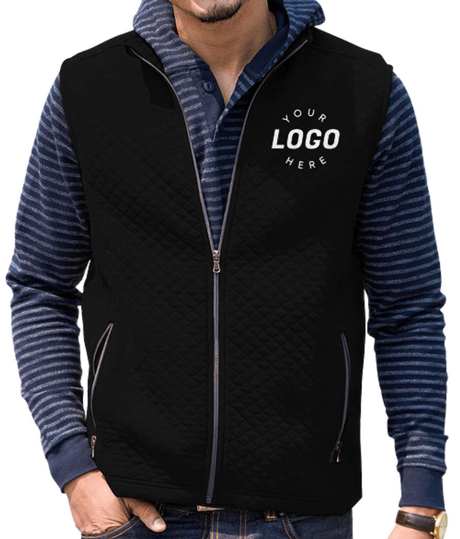 Vantage Mesa Diamond Quilted Vest in Black