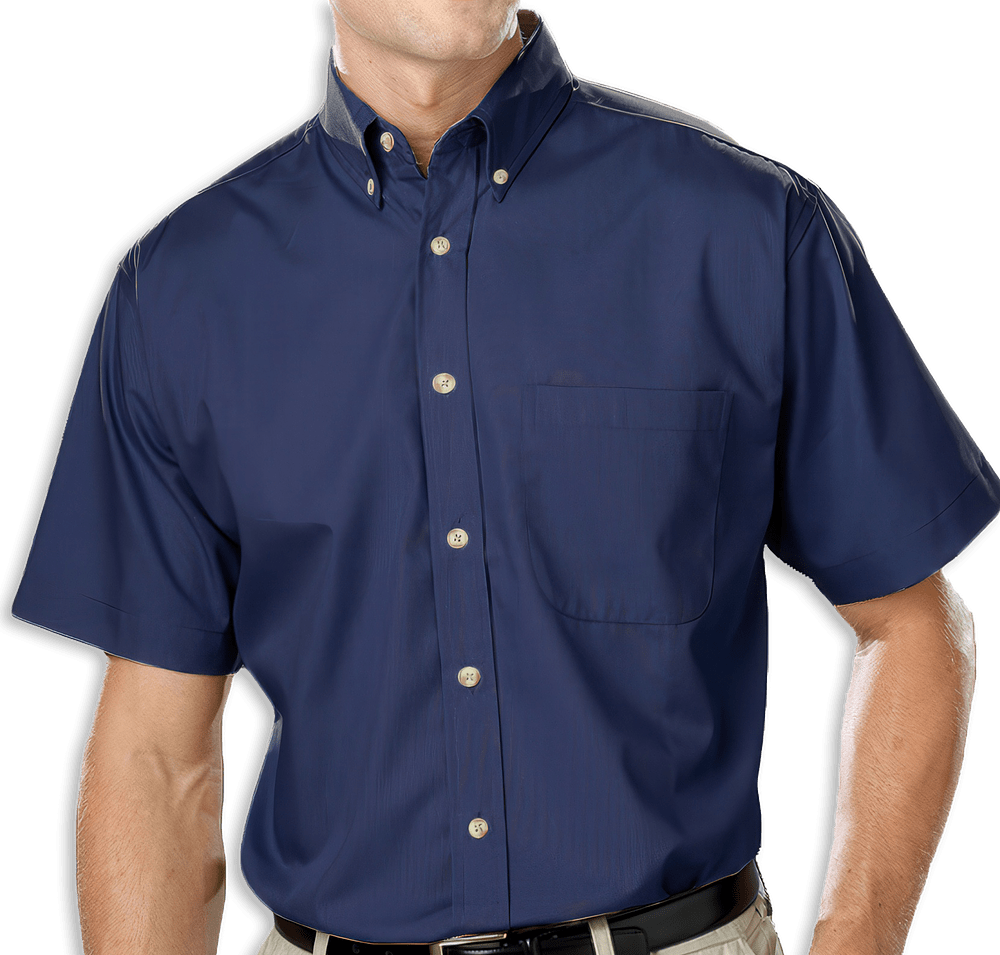 Blue Generation Superblend Poplin Short Sleeve Dress Shirt - Embroidered-default