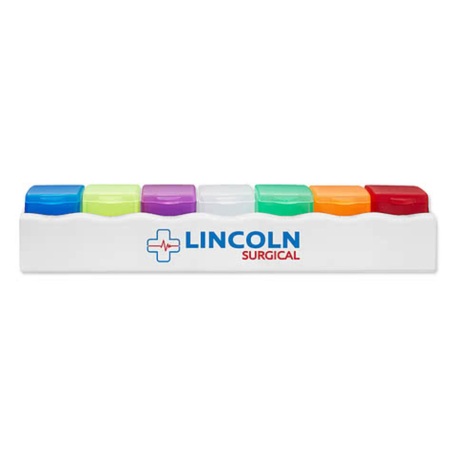 7-Day Pill Holder with Removable Compartments in White
