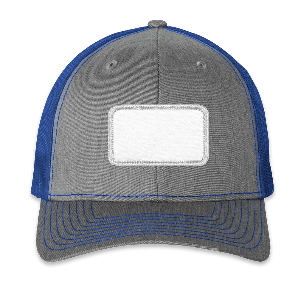 Richardson Snapback Trucker Hat - Rectangle Patch - Embroidered-default