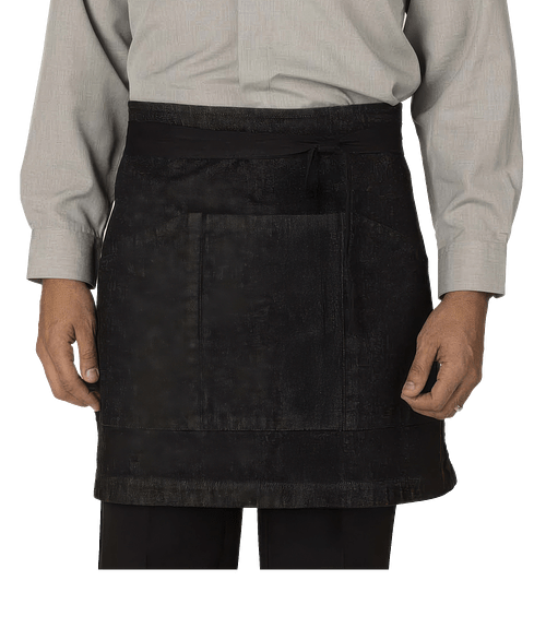 Edwards Denim Three-Pocket Waist Apron in Black Denim