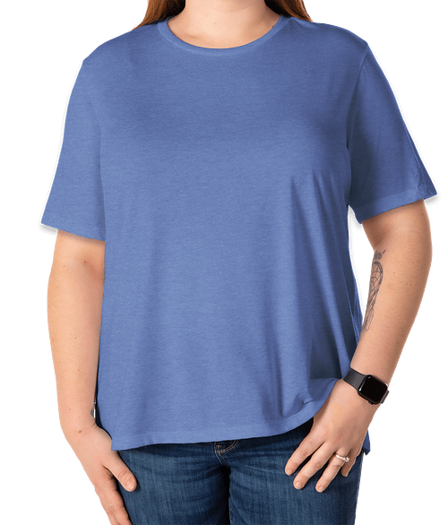 Bella + Canvas Women's Tri-Blend T-shirt in Blue Tri Blend