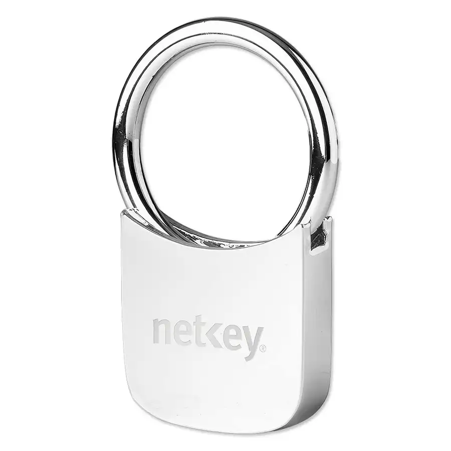 Laser Engraved Lightweight Metal Keychain in silver