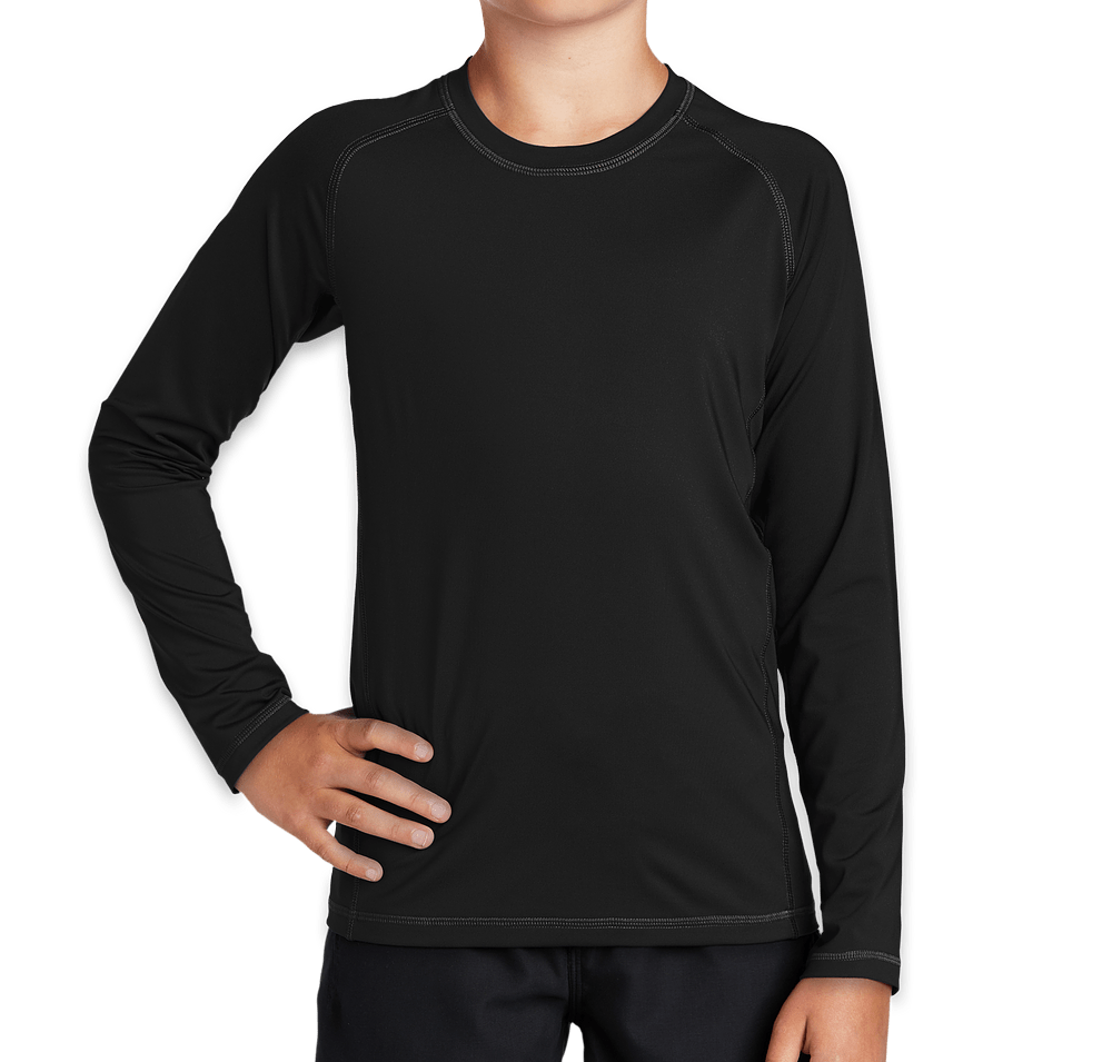 Sport-Tek Youth Long Sleeve Rash Guard Shirt-default