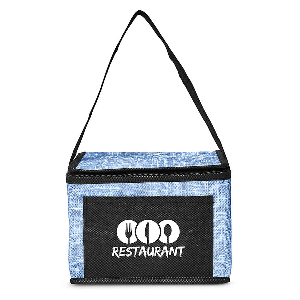 Denim Pattern Non-Woven 6 Can Cooler