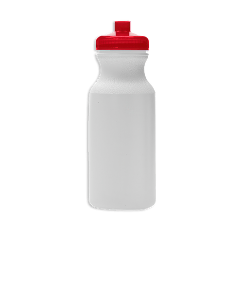 20 oz. Hydration Sports Water Bottle in White&Red