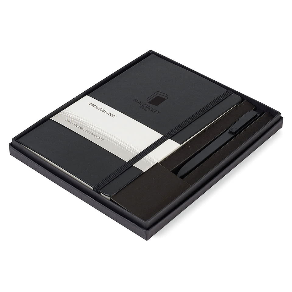 Moleskine Hard Cover Notebook and GO Pen Gift Set