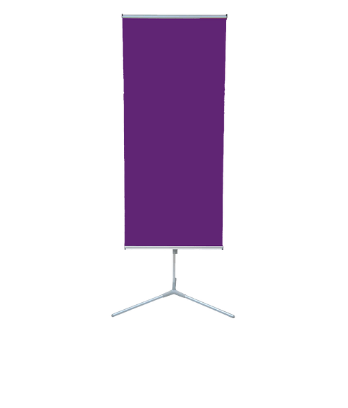Full Color 28" x 89" Essential Banner Display Kit in Team Purple