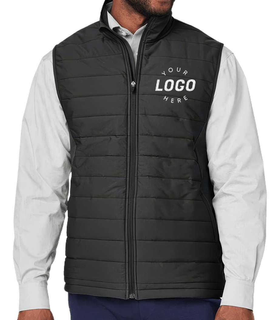 Devon & Jones New Classics® Charleston Hybrid Vest in Black/Melange Black