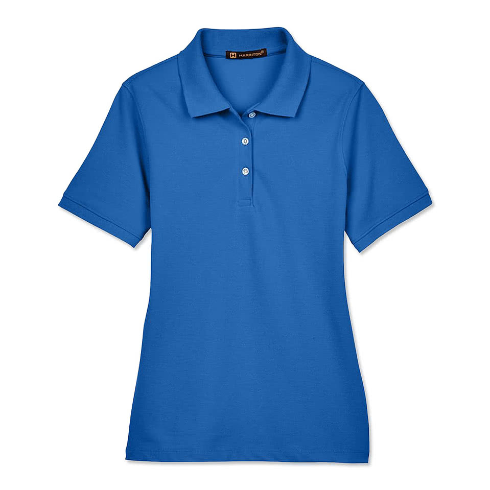 Harriton Women's Easy Blend Pique Polo - Printed