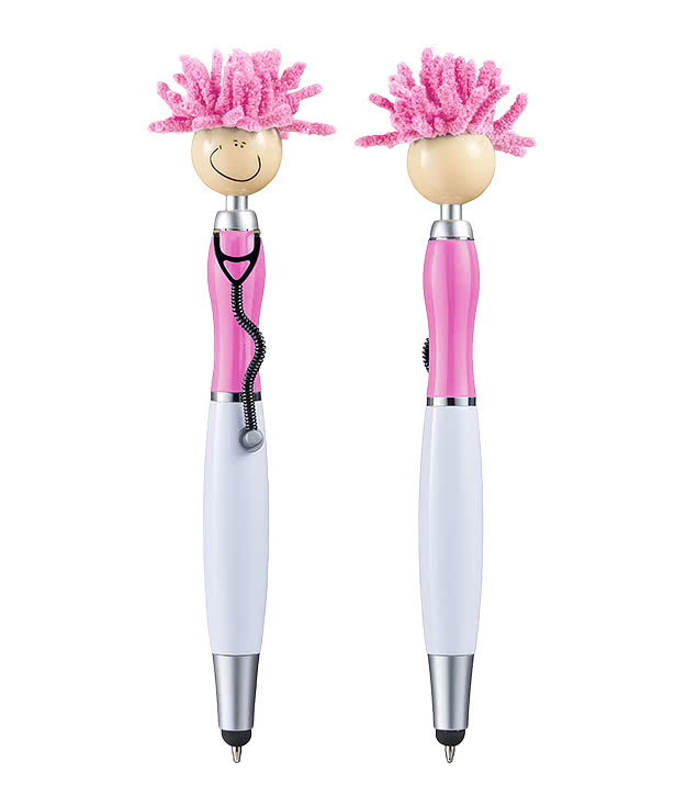 MopToppers Stethoscope Light Tone Ballpoint Stylus Pen (black ink)