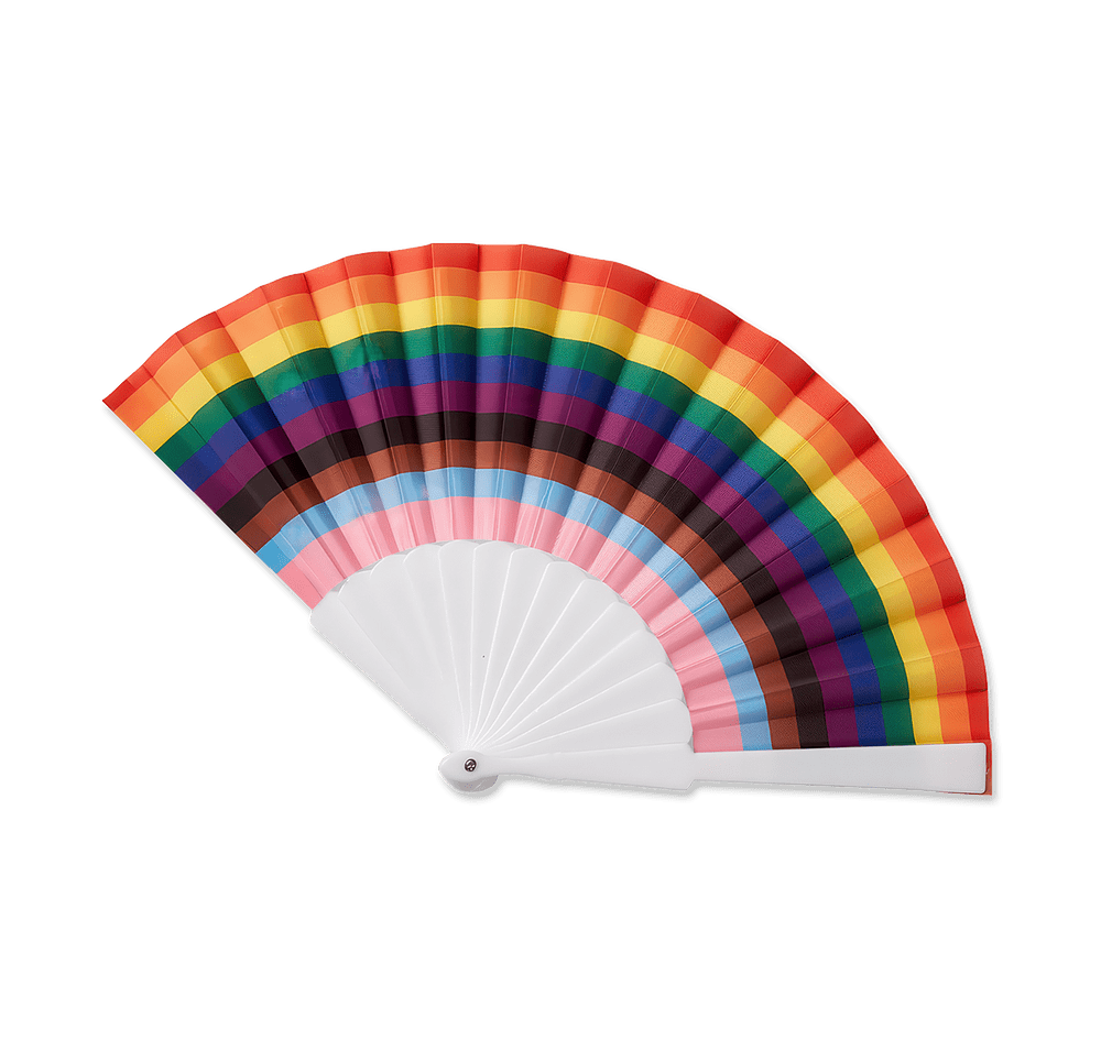 Rainbow Folding Handheld Fan-default