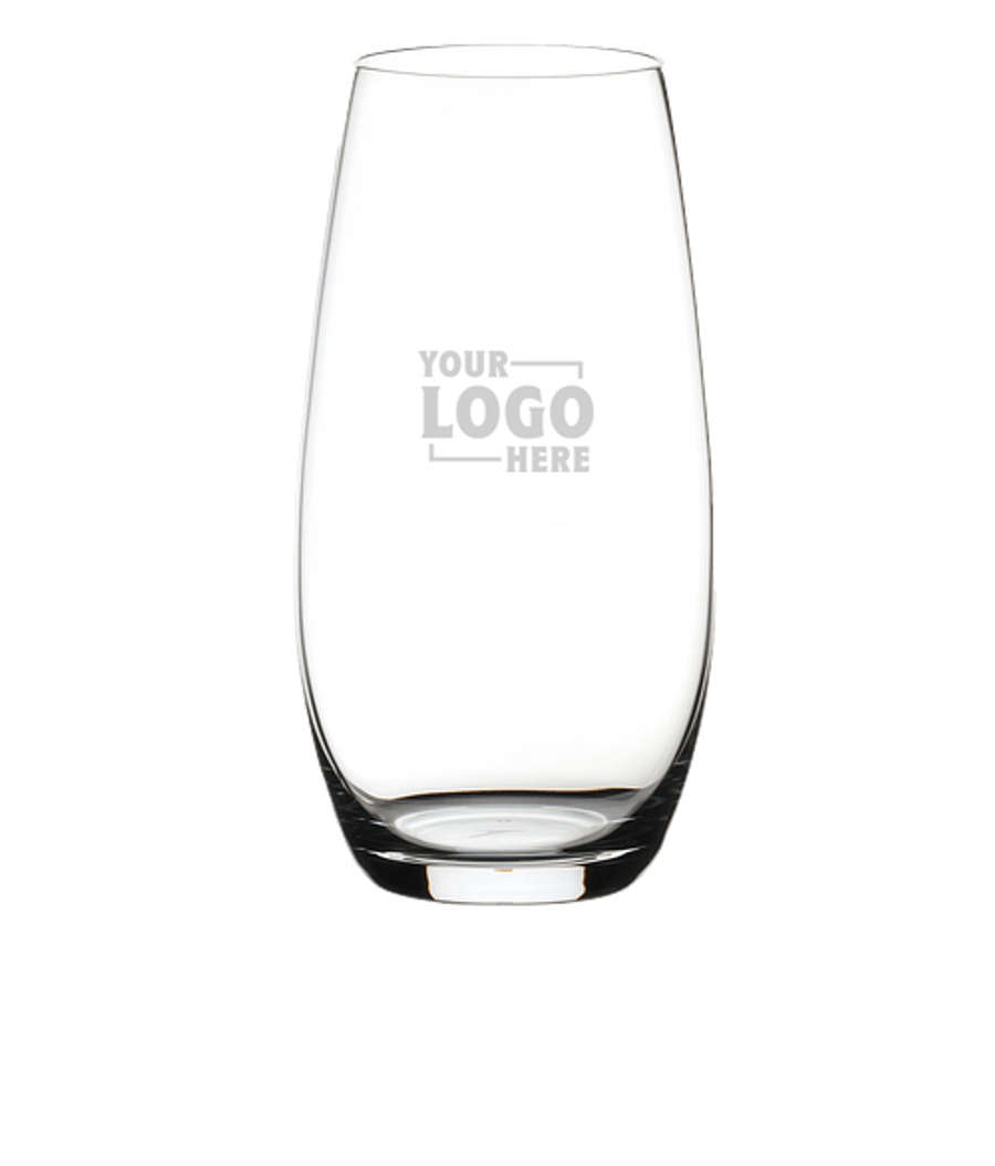 Laser Etched Riedel 9.25 oz. Stemless Flute Glass in Clear