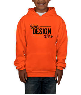 Hanes Youth EcoSmart 50/50 Pullover Hoodie - Color: Orange