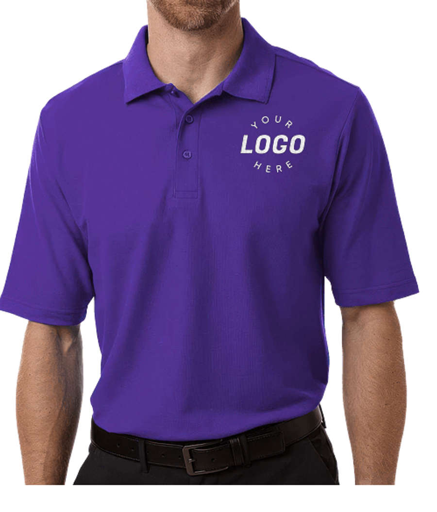 Core 365 Resolve Recycled UPF 40+ Performance Pique Polo - Embroidered in Campus Purple