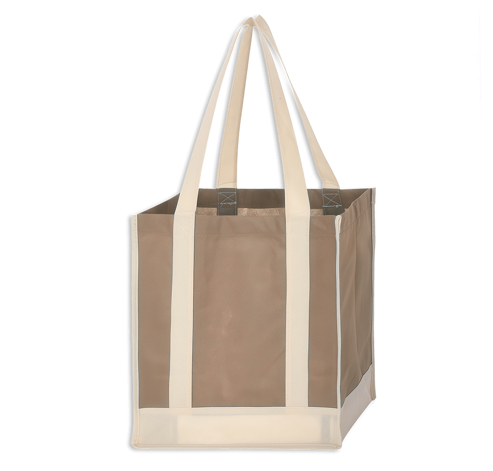 Non-Woven Two-Tone Shopper Tote Bag-default