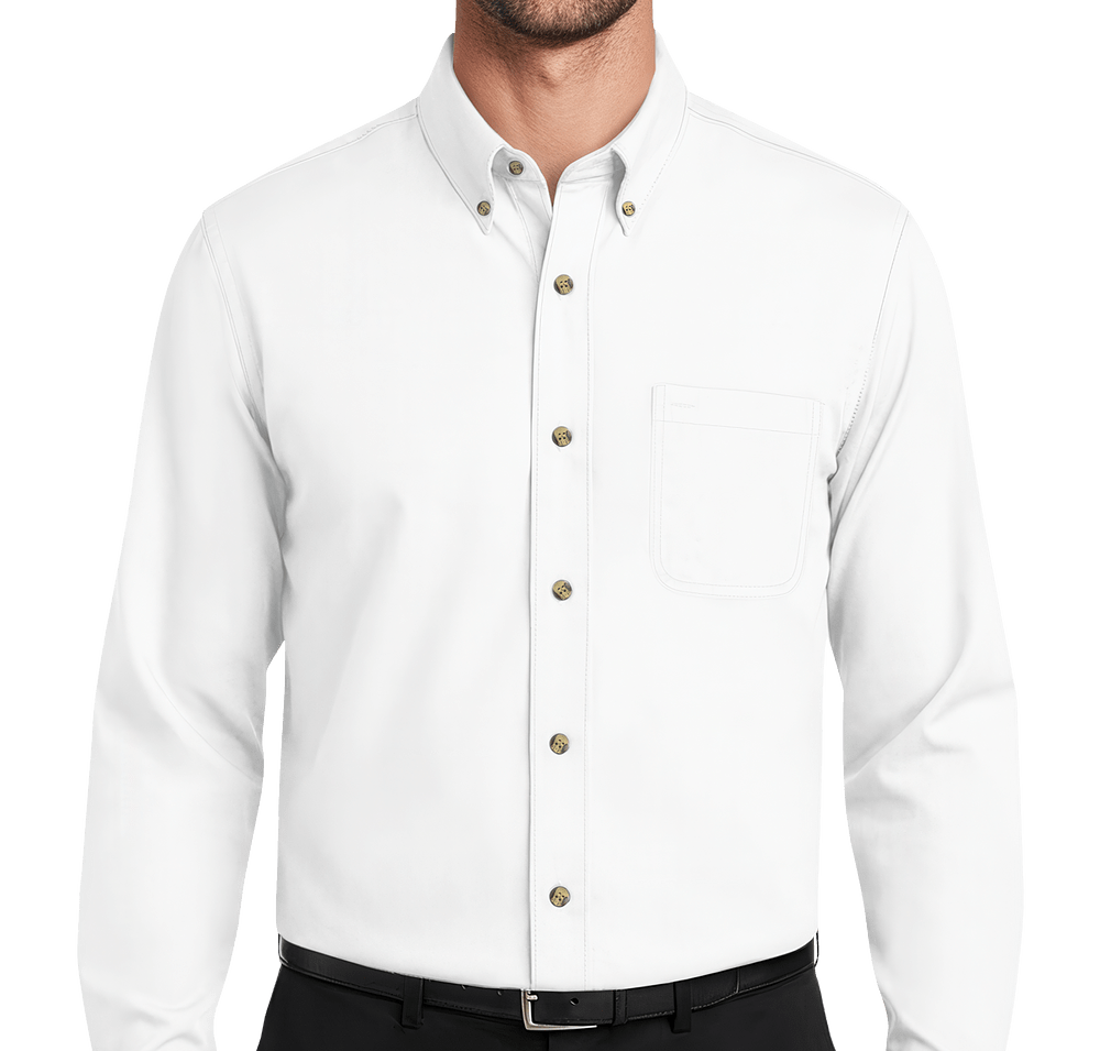 Blue Generation Scotchgard Treated Twill Long Sleeve Dress Shirt-default