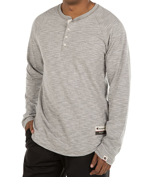 Champion Authentic Slub Long Sleeve Henley