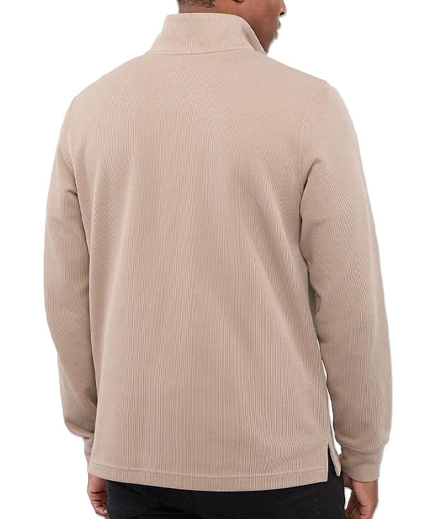 Elevate Hudson Eco Knit Ribbed Quarter Zip Sweater