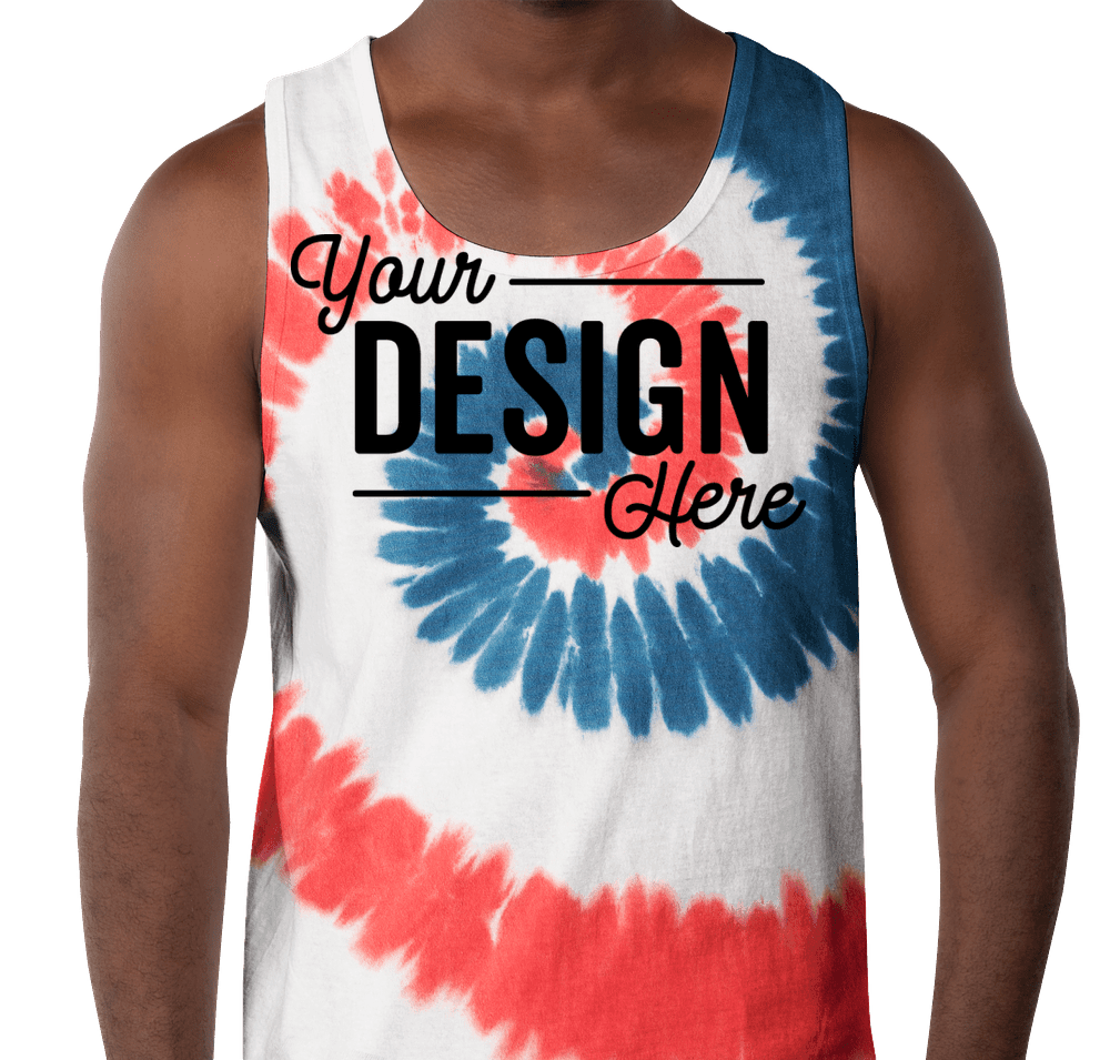Custom Port & Company Tie-Dye Tank - Design Tank Tops