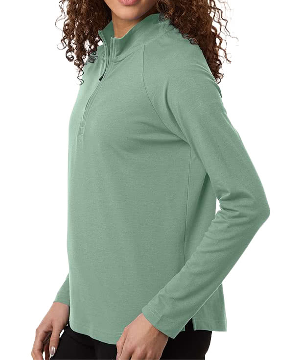 Devon & Jones Women's Seaton Pebble Performance Quarter Zip Pullover