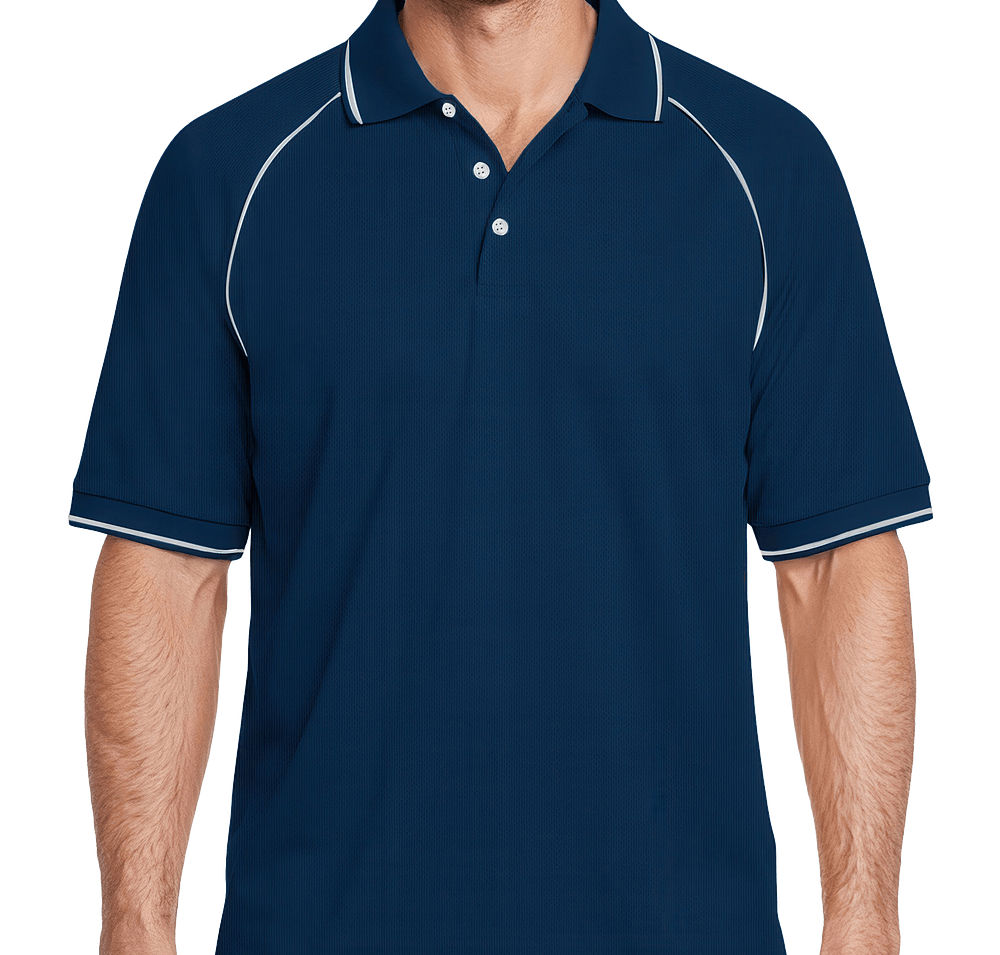 Blue Generation BLU-X-DRI Tipped Performance Polo - Printed-default