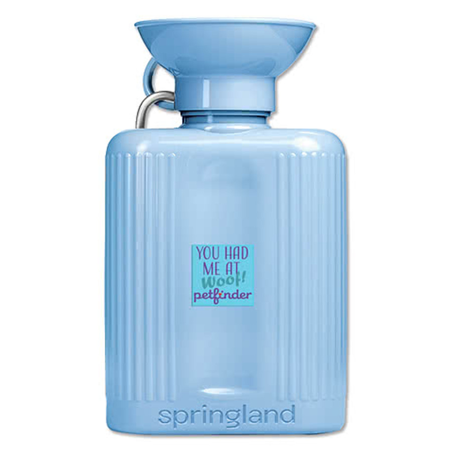 Full Color Springland Pet 44 oz. Growler Travel Water Bottle in Gray