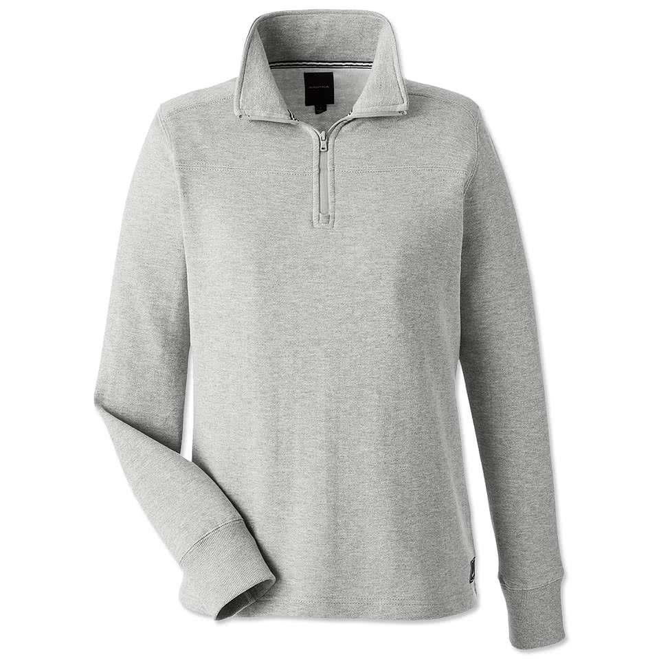 Nautica Women's Anchor Quarter Zip Sweatshirt