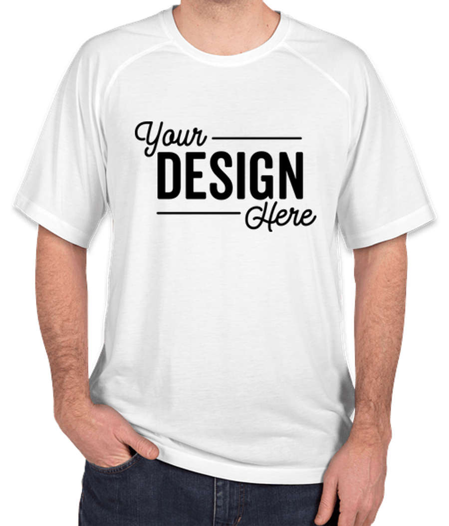 Sport-Tek Tri-Blend Short Sleeve Raglan Performance Shirt in White