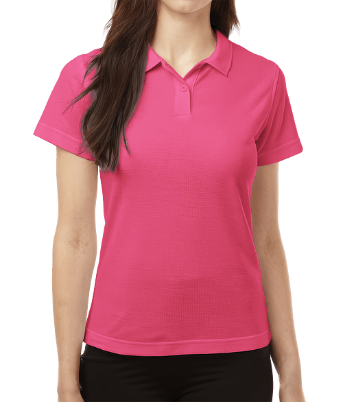 AllPro Women's Blended Pique Polo - Printed in Bright Pink