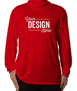 Badger Long Sleeve Performance Shirt with Gaiter - Color: Red
